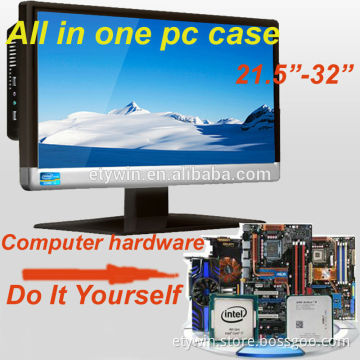 All in one pc case for desktop computer with 21.5" LED monitor DIY your computer hardware for gaming pc